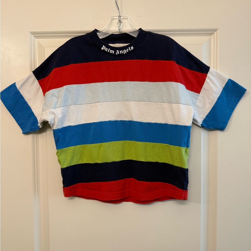 Palm Angels Kids Colorful Striped Tee